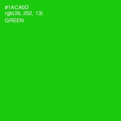 #1ACA0D - Green Color Image