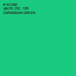 #1ACA80 - Caribbean Green Color Image