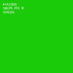 #1ACB09 - Green Color Image