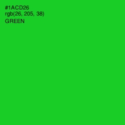 #1ACD26 - Green Color Image