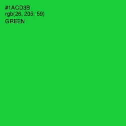 #1ACD3B - Green Color Image
