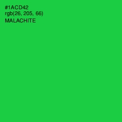 #1ACD42 - Malachite Color Image