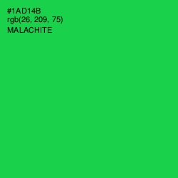 #1AD14B - Malachite Color Image