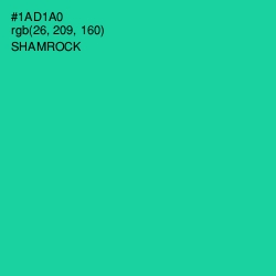 #1AD1A0 - Shamrock Color Image