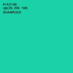 #1AD1A8 - Shamrock Color Image