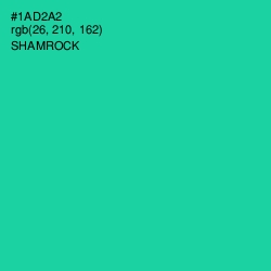 #1AD2A2 - Shamrock Color Image