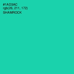 #1AD3AC - Shamrock Color Image