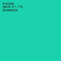 #1AD3AE - Shamrock Color Image