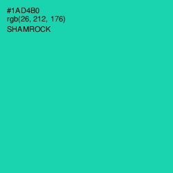 #1AD4B0 - Shamrock Color Image