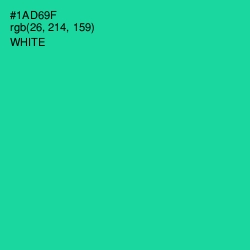 #1AD69F - Caribbean Green Color Image