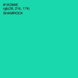 #1AD8AE - Shamrock Color Image