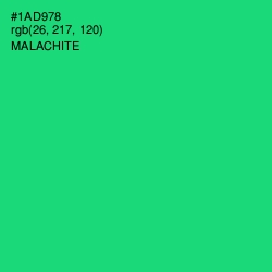 #1AD978 - Malachite Color Image