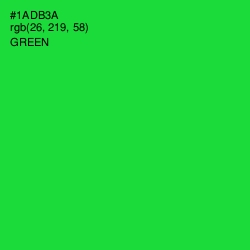 #1ADB3A - Green Color Image