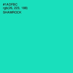 #1ADFBC - Shamrock Color Image