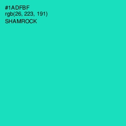 #1ADFBF - Shamrock Color Image