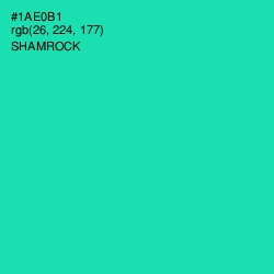 #1AE0B1 - Shamrock Color Image