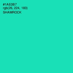 #1AE0B7 - Shamrock Color Image