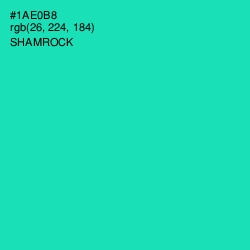 #1AE0B8 - Shamrock Color Image