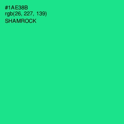 #1AE38B - Shamrock Color Image