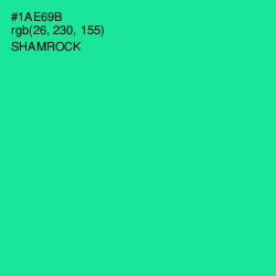 #1AE69B - Shamrock Color Image