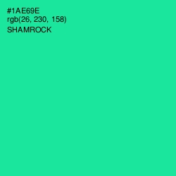 #1AE69E - Shamrock Color Image