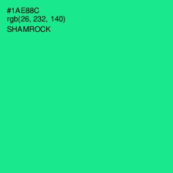 #1AE88C - Shamrock Color Image