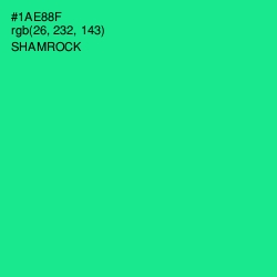 #1AE88F - Shamrock Color Image