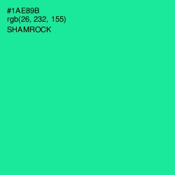 #1AE89B - Shamrock Color Image