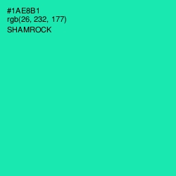 #1AE8B1 - Shamrock Color Image