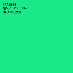 #1AE989 - Shamrock Color Image