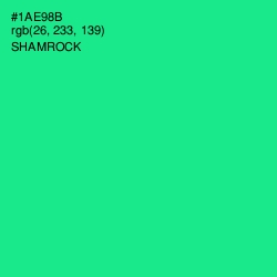 #1AE98B - Shamrock Color Image