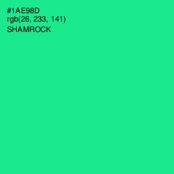 #1AE98D - Shamrock Color Image