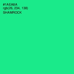 #1AEA8A - Shamrock Color Image