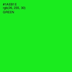 #1AEB1E - Green Color Image