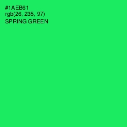 #1AEB61 - Spring Green Color Image