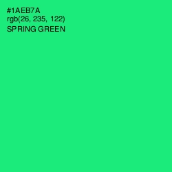 #1AEB7A - Spring Green Color Image