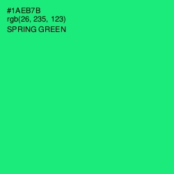 #1AEB7B - Spring Green Color Image