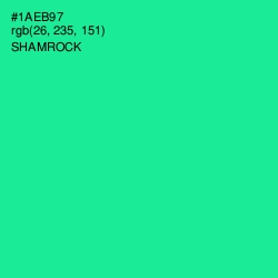 #1AEB97 - Shamrock Color Image