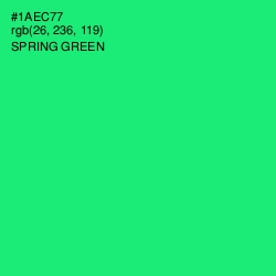 #1AEC77 - Spring Green Color Image