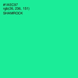 #1AEC97 - Shamrock Color Image