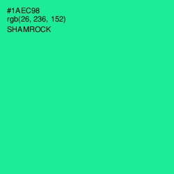 #1AEC98 - Shamrock Color Image