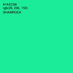 #1AEC99 - Shamrock Color Image