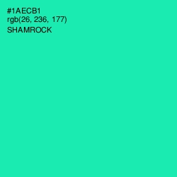 #1AECB1 - Shamrock Color Image