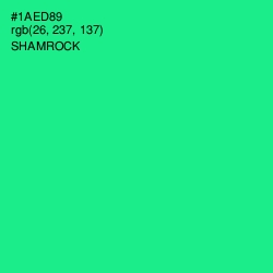 #1AED89 - Shamrock Color Image