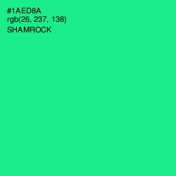 #1AED8A - Shamrock Color Image