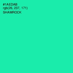 #1AEDAB - Shamrock Color Image