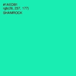 #1AEDB1 - Shamrock Color Image