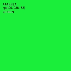 #1AEE3A - Green Color Image