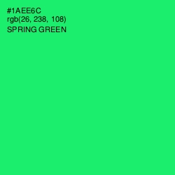 #1AEE6C - Spring Green Color Image