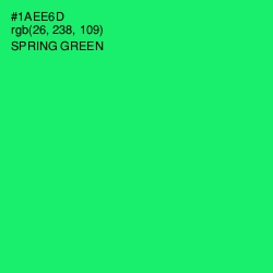 #1AEE6D - Spring Green Color Image